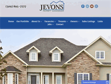 Tablet Screenshot of jevonsproperties.com